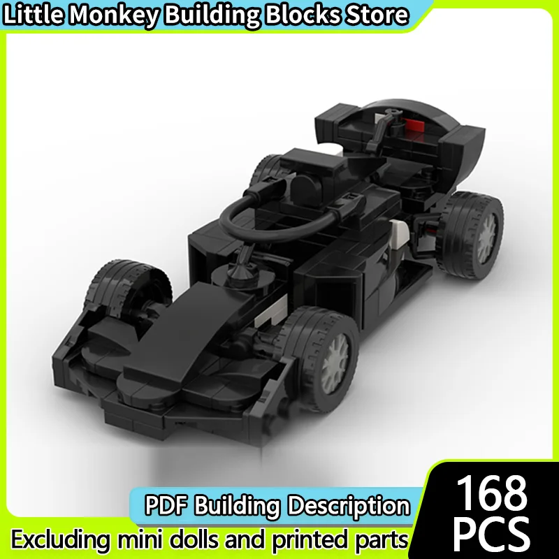 

City Car Model MOC Building Bricks F2 Single-Seater Racing Car Modular Technology Children Holiday Gifts Assemble Toys Suit