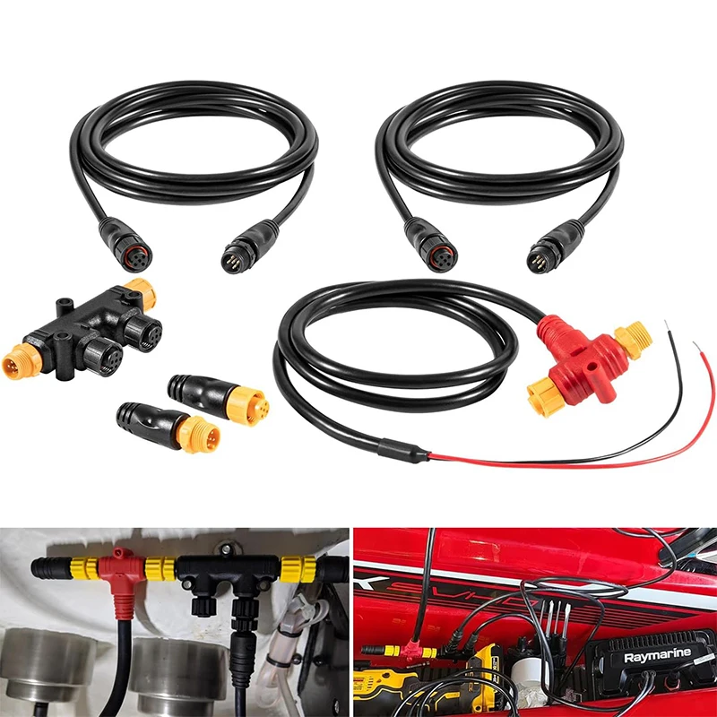 NMEA 2000 Backbone Cables Drop Cables Tees Terminators Kits for Lowrance Simrad Garmin to Process NEMA 2K Network