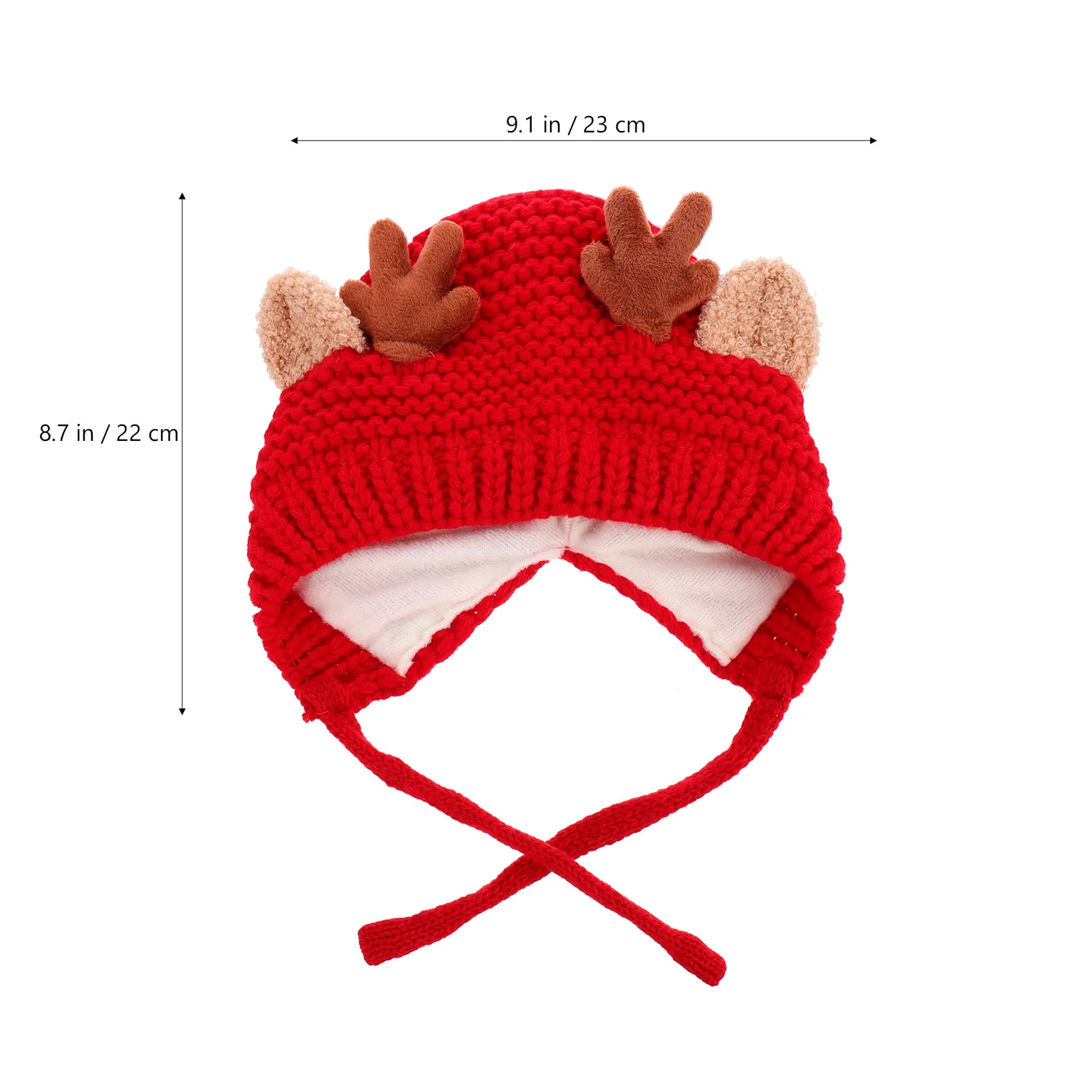1 قطعة قبعة الحياكة الدافئة للأطفال قرن الوعل نمط قبعة الشتاء لينة مريحة تناسب الفتيات طويلة الأمد جودة عطلة هدية الاختيار #6