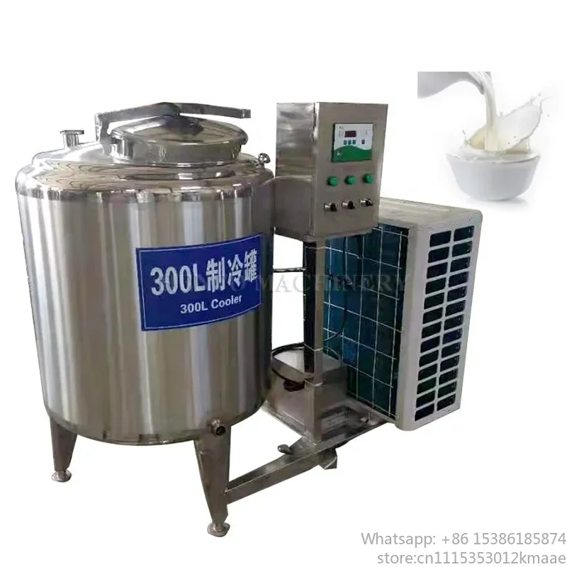 Stainless Steel 304 Milk Cooling Tank 150-1000L Refrigerated Dairy Cooler for Fresh Milk Storage