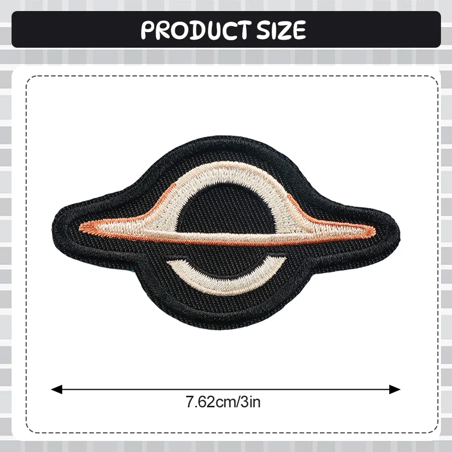 1pc Black Hole Embroidered Patch, Cosmic Space Singularity Badge for Jackets Backpacks Hats and Clothing DIY