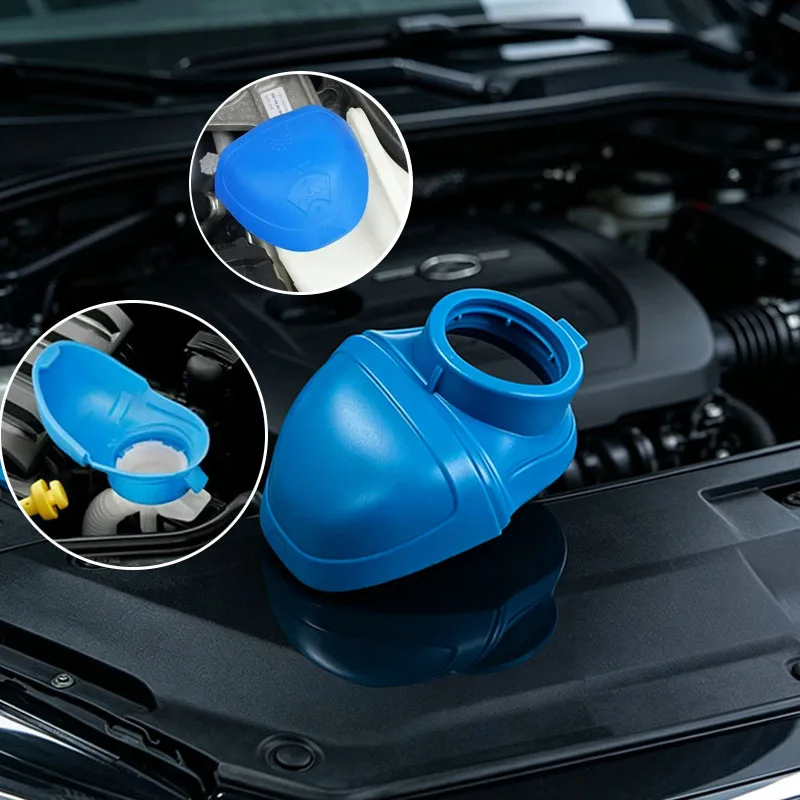 Car Styling Wiper Washer Filler Lid Funnel Tank Reservoir Cap Fluid Wiper Kettle Cover For VW Skoda Audi Auto Interior Accessori