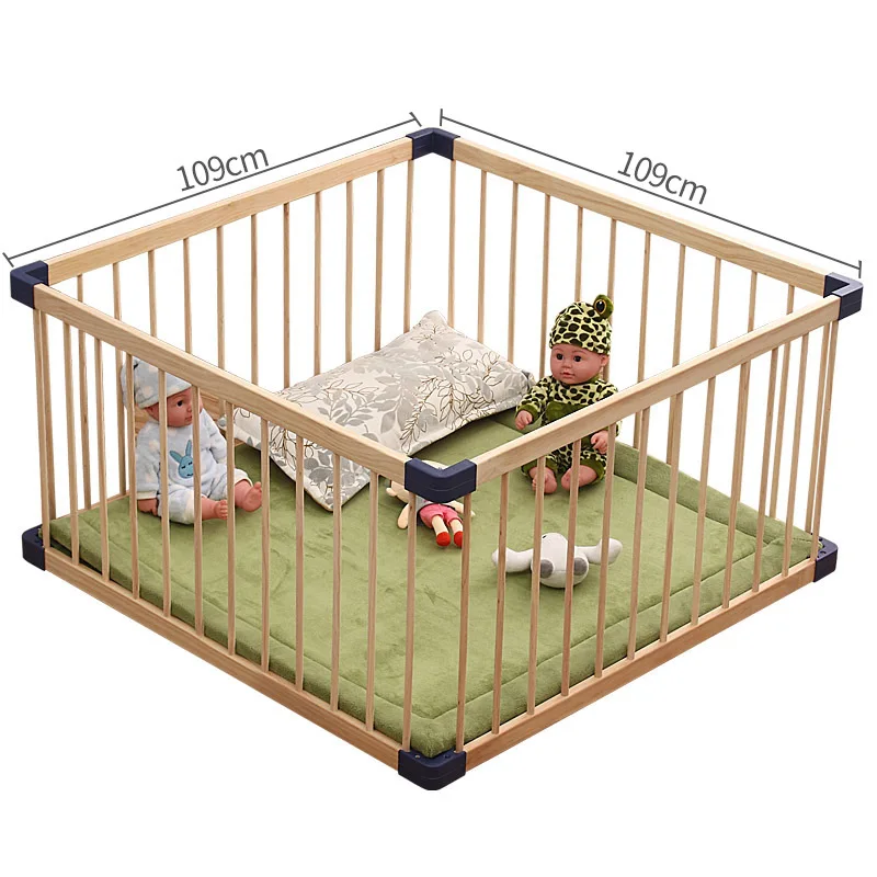 Solid Wood Baby Playpen Fence Children Safety Fence Playground playpen Indoor Kids Fence Baby Activity Supplies Game Crawling