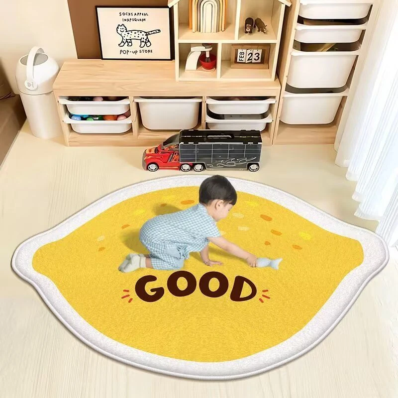 Cute Cartoon Living Room Decoration Carpet Irregular Bedroom Bedside Plush Carpets Fluffy Soft Home Children's Room Thicken Rug