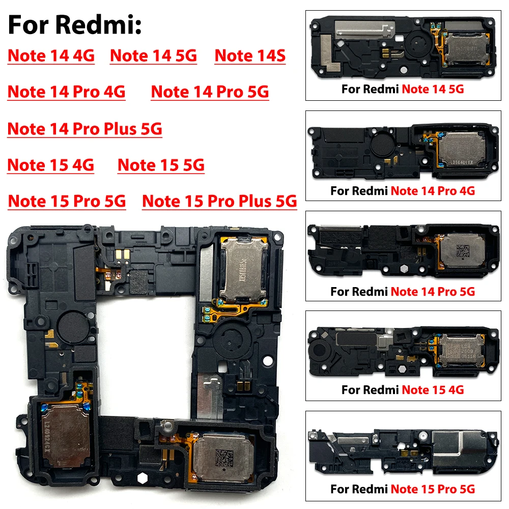 Loud Speaker For Xaiomi Redmi Note 15 4G 5G Note 13 Pro 4G 5G Note 14 4G 14 Pro Plus 5G Loud Speaker Buzzer Ringer Sound Module