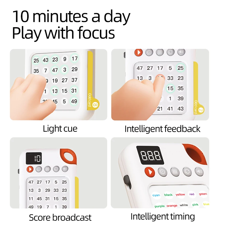 لعبة محمولة للأطفال، آلة تدريب Schulte المحمولة لمرحلة ما قبل المدرسة، مدرب ذاكرة الاهتمام التعليمي #4