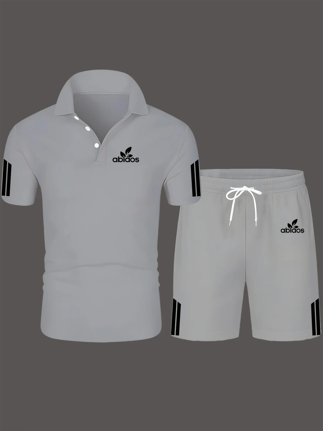 

The Latest Gray Quick Drying Summer Men's Sportswear Set for 2026, Men's Fashionable 3D Printed Set