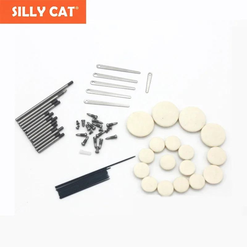 1 Set Bb Clarinet Repair Kit Set Bb Clarinet Key Axis Shaft Screws Leaf Flat Spring Pin Clarinet Pads Shaft Stick