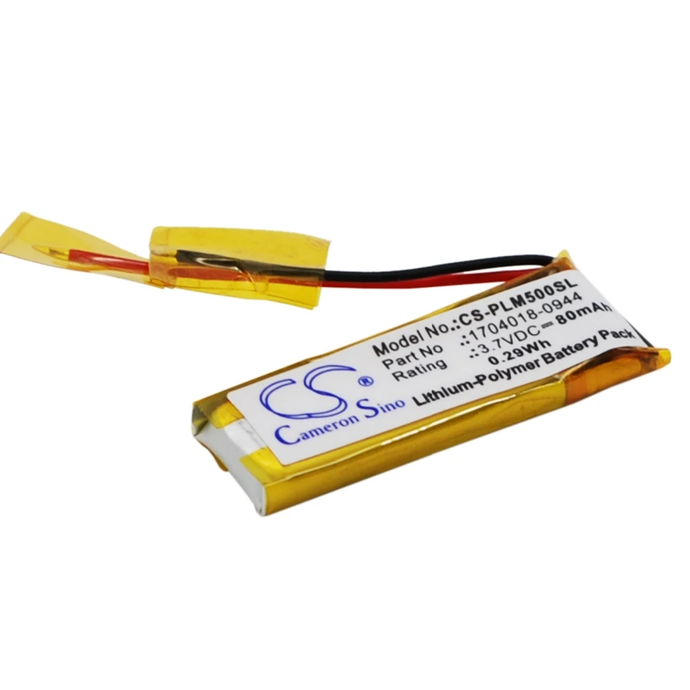 Li-Polymer Wireless Headset Battery for Plantronics, 3.7V, 80mAh, Compatible Models:Discovery 640E,Explorer 50,M50,Voyager 5200