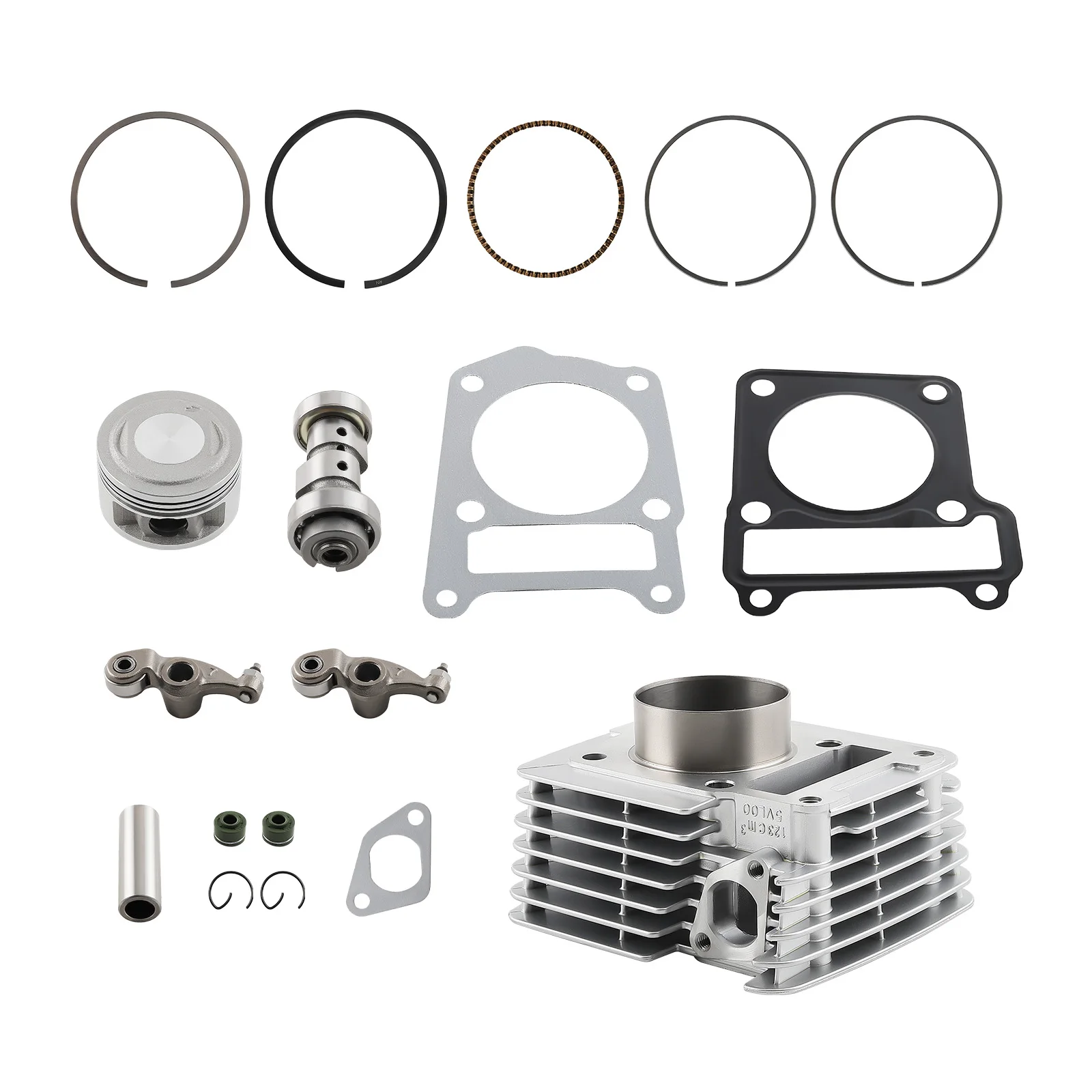 Cylinder Top End Rebuild Kit For Yamaha TTR125E 2003-2009 Cylinder Rocker Arm Camshaft Ring Kit