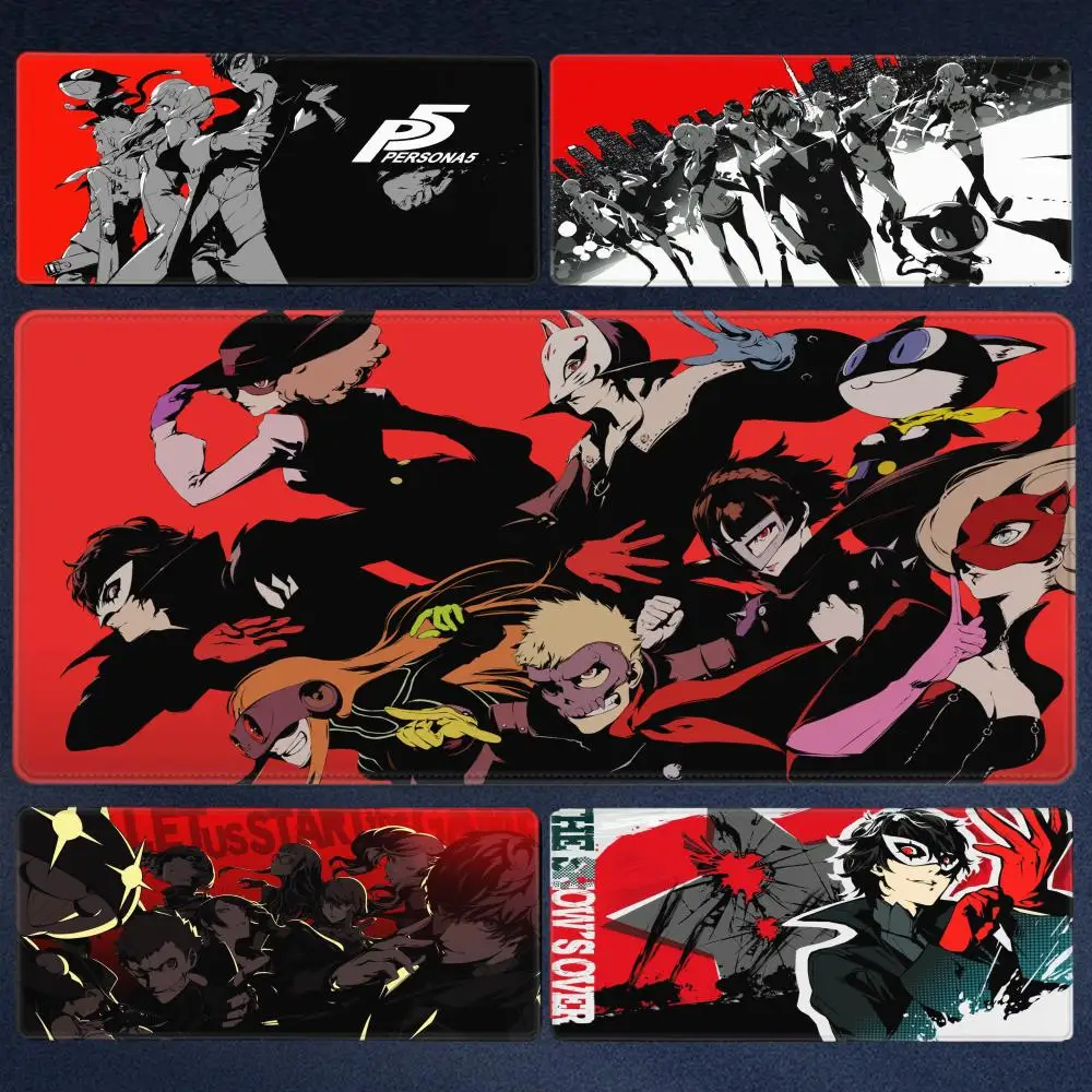 Persona 5 RPG Game Mouse Pad Mousepad Large Gaming Mouse Pad LockEdge Thickened Computer Keyboard Table Desk Mat