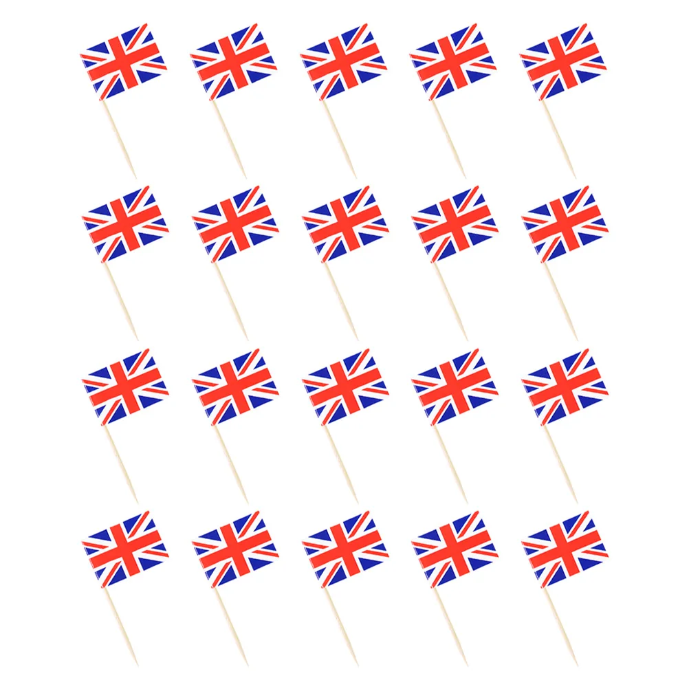 

200 Pcs Toothpick Flags Wooden Paper Cake Toppers Blank DIY Party Decorations Festival Appetizer Picks Bar Tools