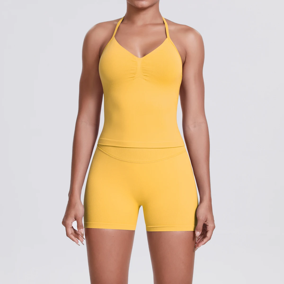 Yoga Shorts Sets Shockproof Sports Women Yoga Vest With Built In Bra Fitness Top Gym Beautiful Back Running Workout