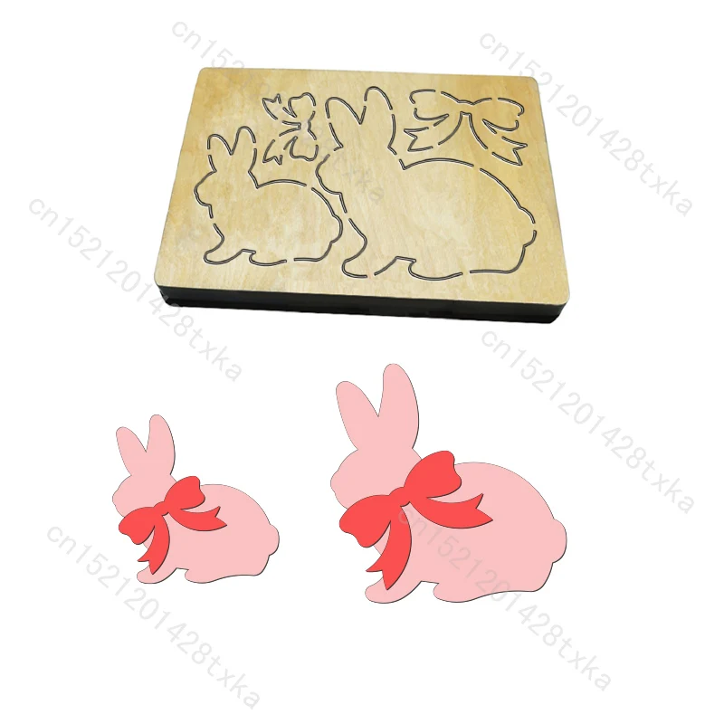 

Деревянная штамповка с кроликом для скрапбукинга, вырубные штампы, несколько размеров, C-1399, новая