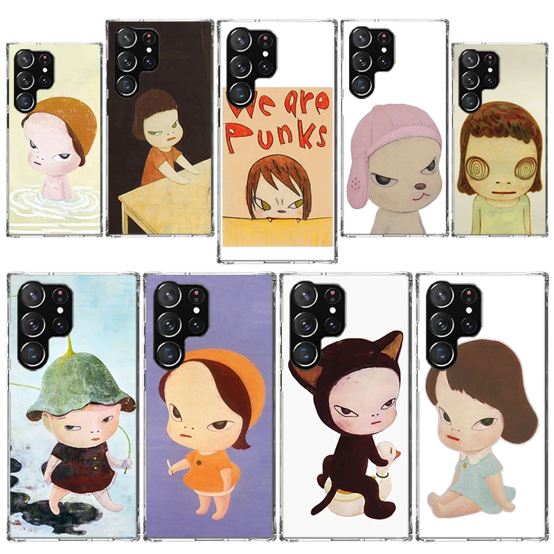 Y-Yoshitomo Nara Phone Case for Samsung Galaxy Note 20 Ulte 10 Lite 9 8 Plus J4 J6 + J8 M11 M12 M30 M32 M60S M80S Soft Cover