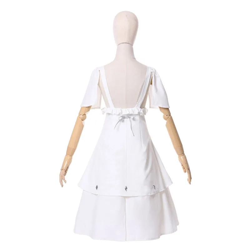 أزياء الهالوين FF14 Minfilia Warde التأثيرية أنيمي والألعاب فستان ساحرة الضوء Minfilia الأبيض كوميك كون خلع الملابس #2