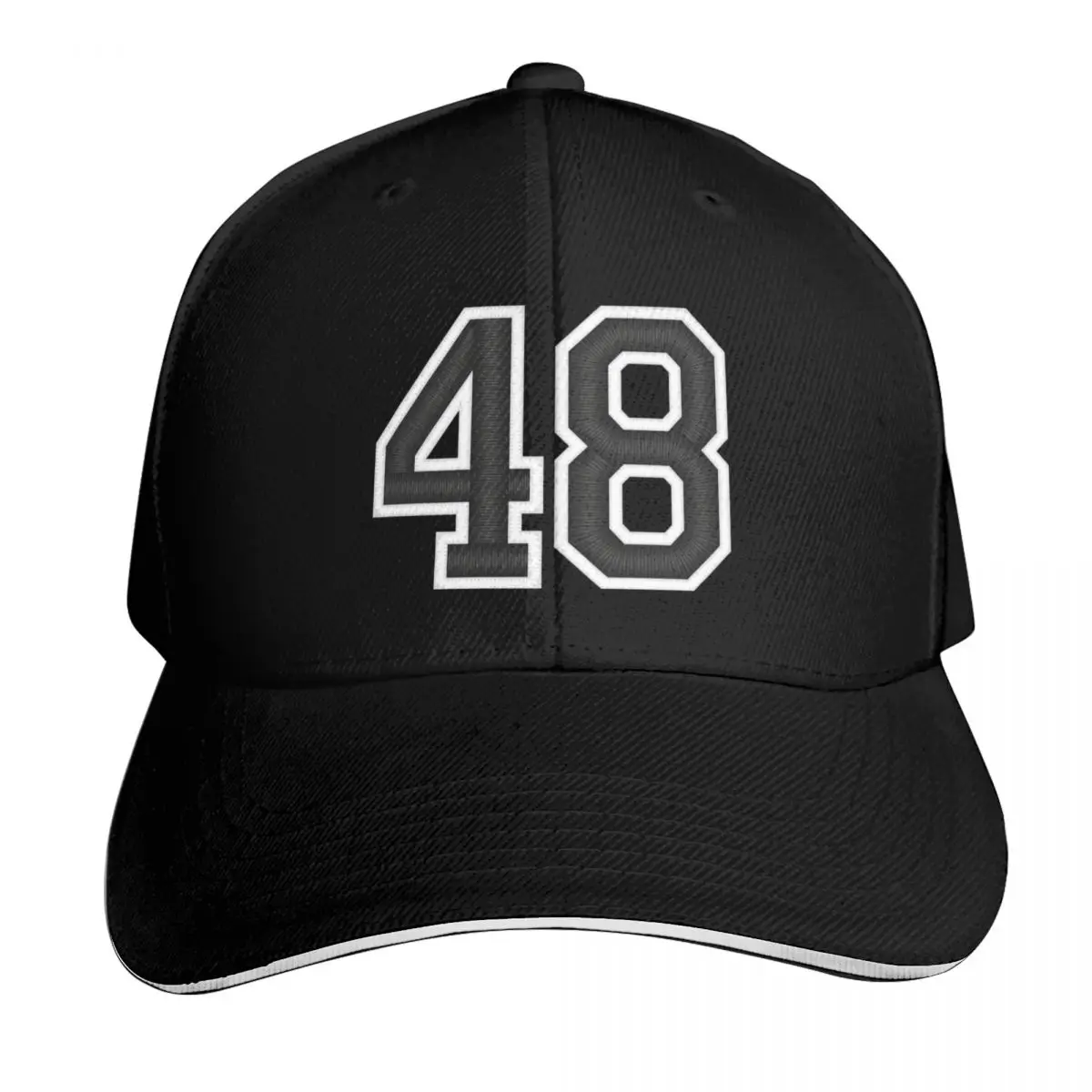 48 Black Jersey Sports Number forty-eight Football 48 Baseball Cap Men Women Casual Summer Sport Sun Cap