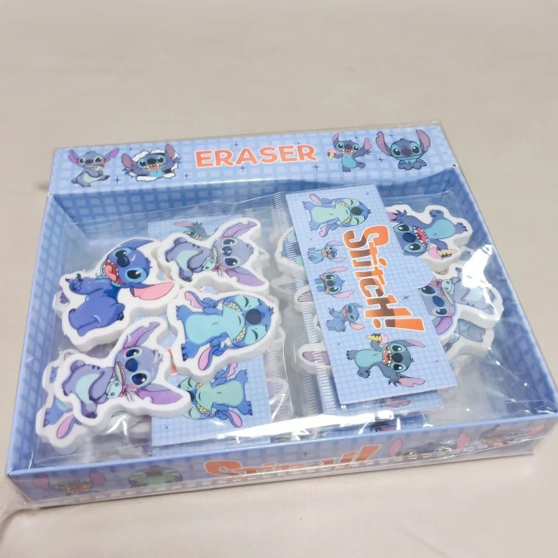 Disney 10bags/box anime cute Stitch 4 mini erasers cartoon cute pet capybara chip remover children pencil eraser stationery gift