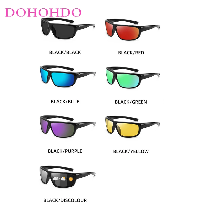 Outdoor Sports Cycling Polarized Night Vision Sunglasses Men Driving Anti-Glare Shades Design Women Photochromic Goggles UV400