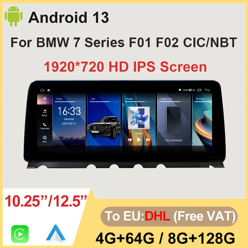 Factory Price Android13 For BMW 740 Series F01 F02 Car Video Player Central Multimedia Screen 1920 Carplay Auto 4G8 Core 8G 128G