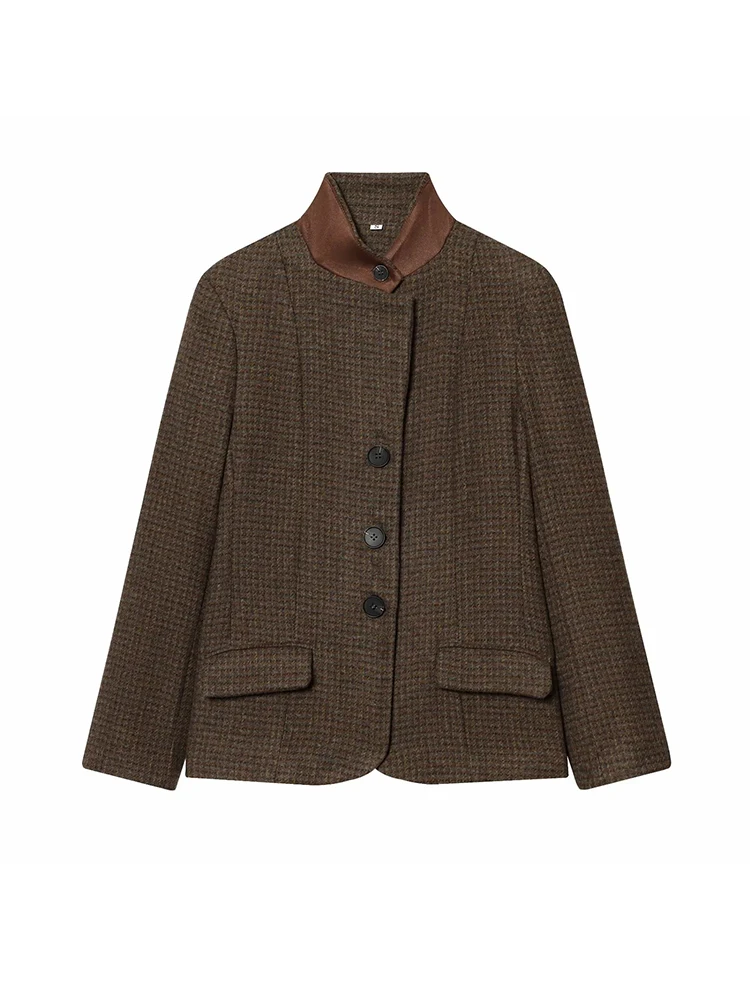 Women's Fall Clothes For Women Blazer Commute Elegant Slim Buttons Plaid Blazer New Fashion Chic Suit Blazer