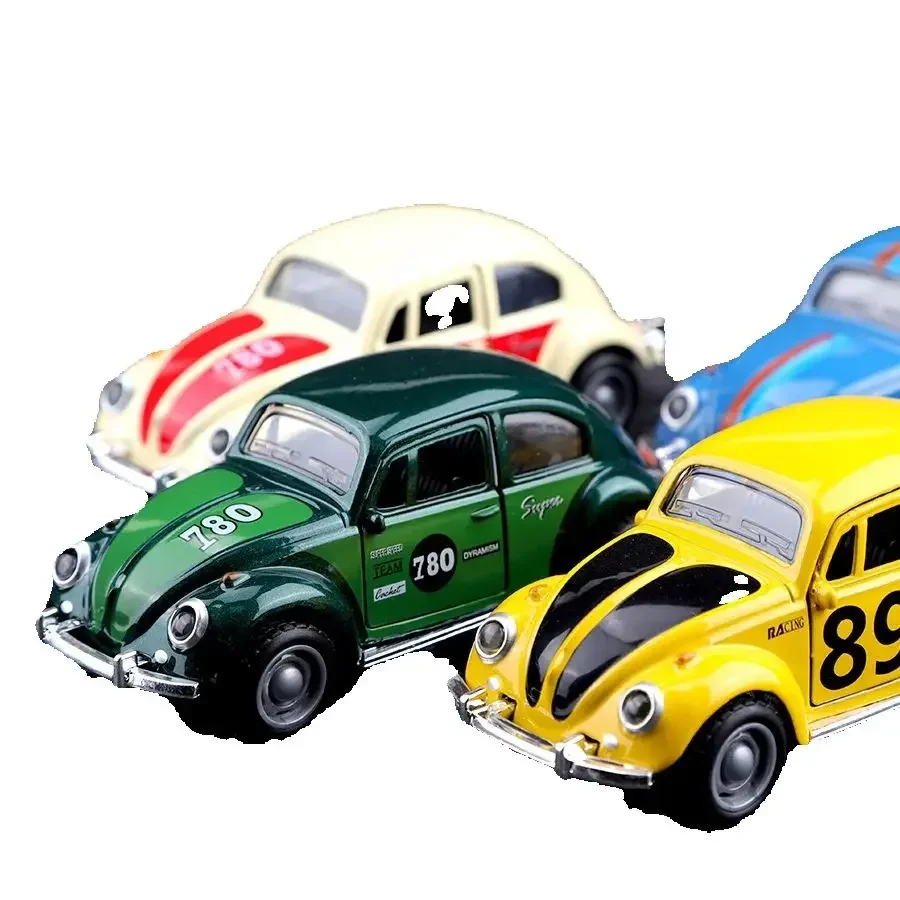 Винтажная роспись литая под давлением модель автомобиля Beetle, реалистичный классический игрушечный автомобиль