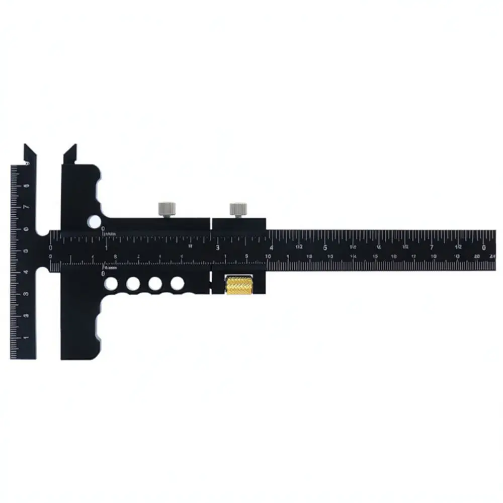 Professional Woodworking Sliding T Square Ruler Aluminum Alloy Scriber Gauge For Measuring Marking Carpentry