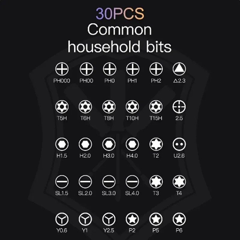 New 32 In 1 Screwdriver Set Precision Magnetic Screwdriver Bits Kit Removable Telescopic Screwdriver Home Toolbox