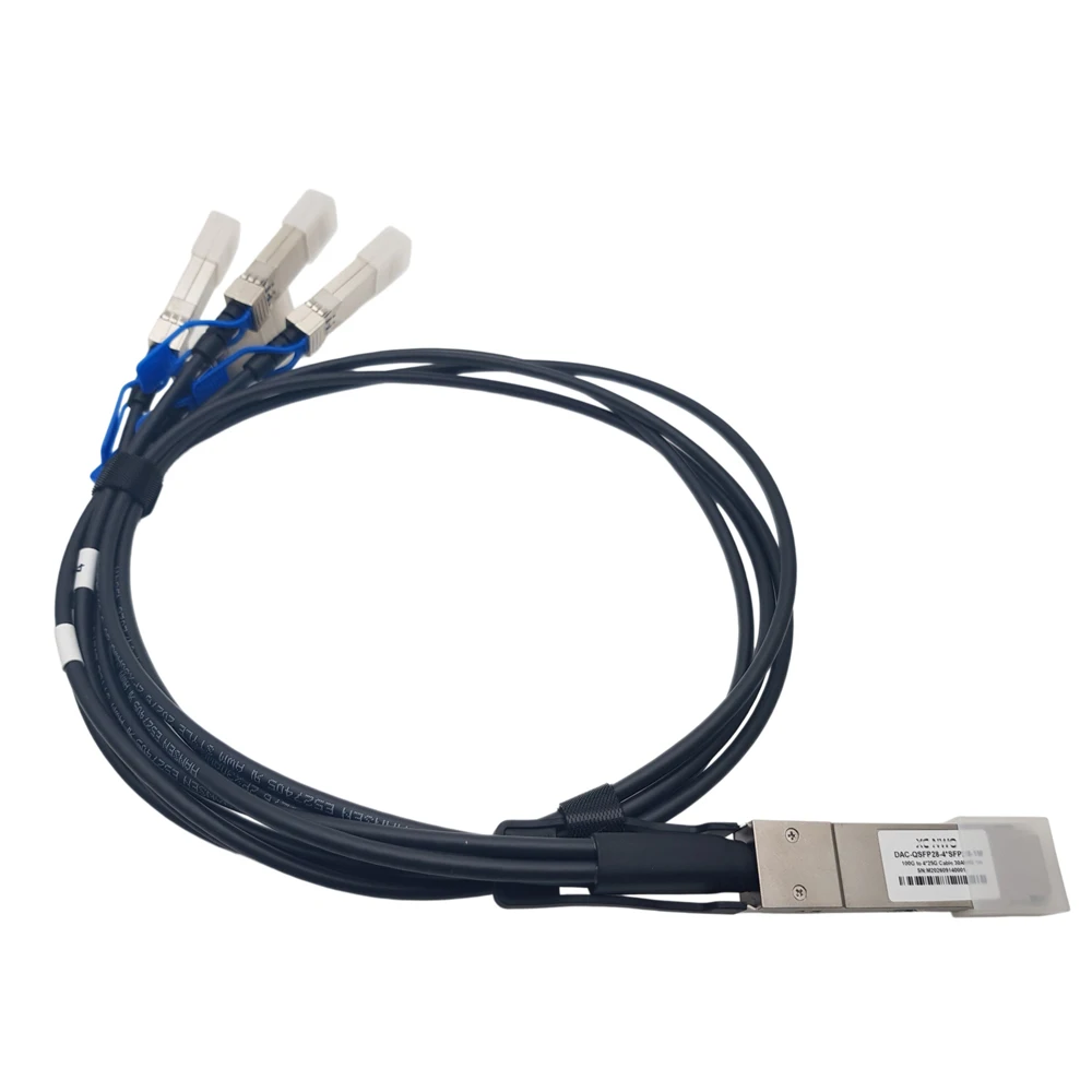 Passive 100G QSFP28 to 4*25G SFP28 DAC Cable 1M/3M/5M PVC Attach Twinax Direct Attach Cable For Mikrotik/Cisco Switch