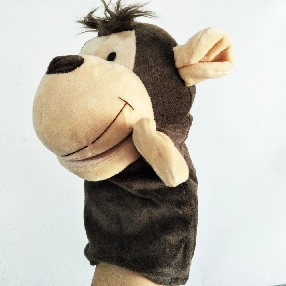 Brinquedo de pelúcia infantil de fantoche de mão de macaco de presente de pelúcia macio