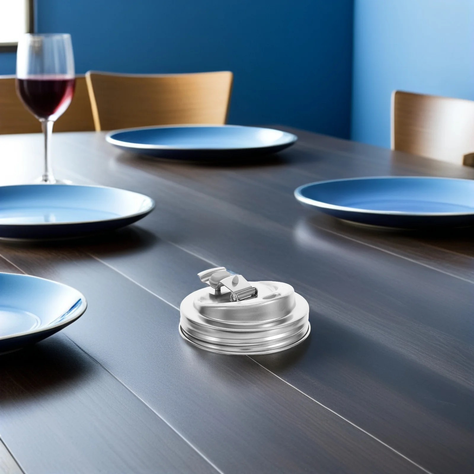 

Wide Mouth Mason Jar Lid Stainless Steel Leak Proof Caps 86Mm Reusable Pour Spout Cover for Juicing Canning Drinking Accessories