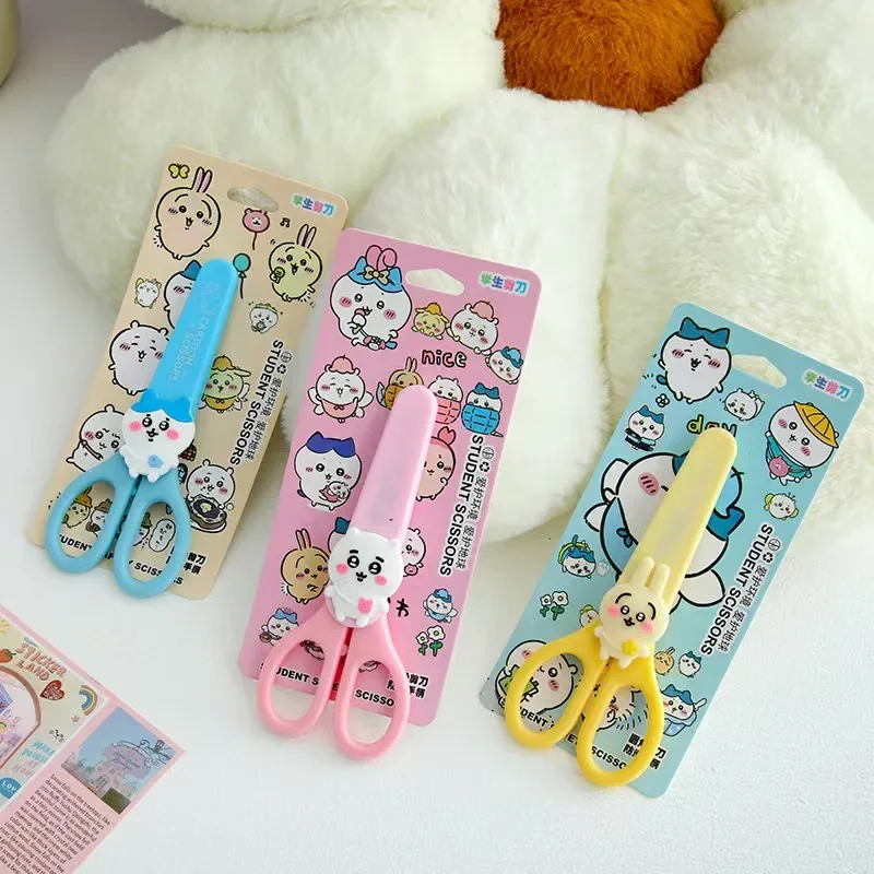 

New Cartoon Multifunctional Stainless With protective case Steel Hand Scissors Mini Portable Kawaii Art Scissors kids Stationery