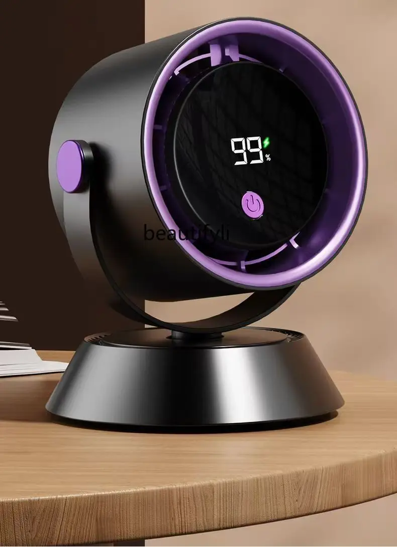 

Desktop Fan Office Home Smart Digital Display Charging Circulating Fan Turbine High Speed Wall Mount
