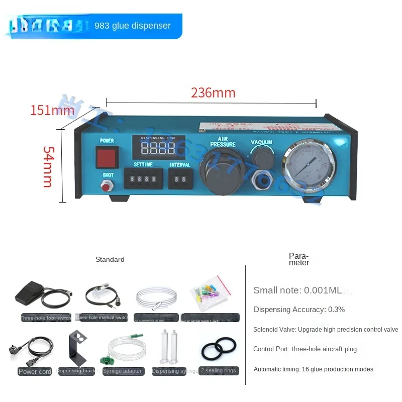 Full-Automatic Glue Dispenser Glue Dispenser 982 Glue Dispensing Machine Digital Display 983 Gluing Machine