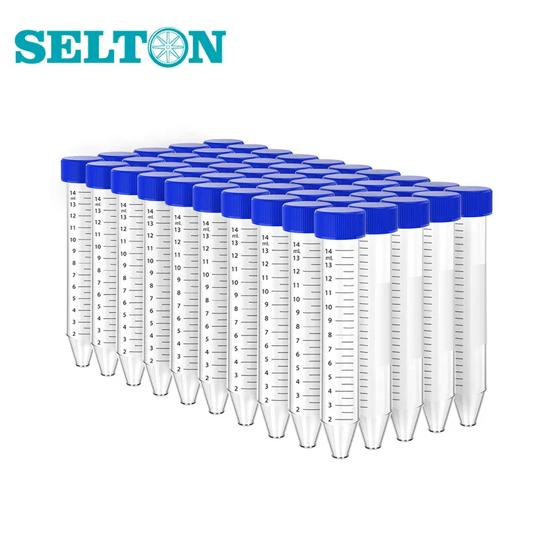 15ml Transparent Screw Cap Centrifuge Tubes with Scale Free-standing Centrifuge Tube Laboratory Vial Container