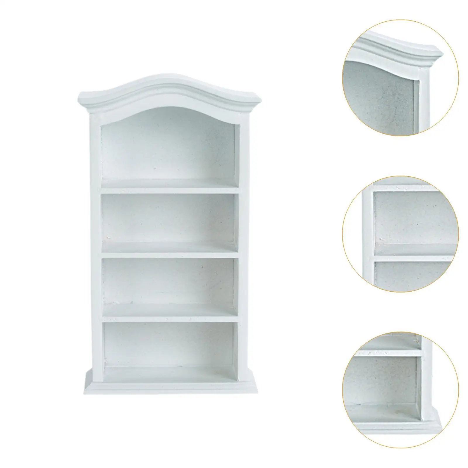 Dollhouse Miniature Bookcase 1:12 1:6 Scale for Miniature Landscape 4 Floors Sturdy Dollhouse Accessory Mini Dollhouse Furniture