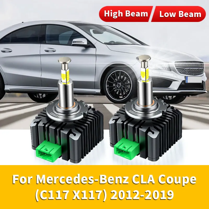 2Pcs For Mercedes-Benz CLA Coupe (C117 X117) 2012-2019 Led Headlight Canbus Bulbs 32000LM 35W Super Bright D Series Car Bulbs