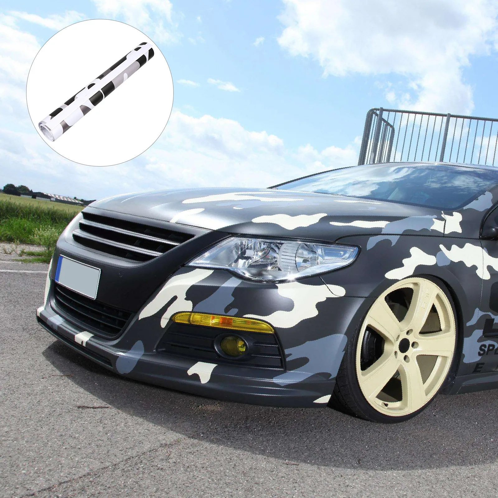 

1Pcs Camouflage Car Body Wrap Film Creative Camo Pattern Safe Non Damaging Adhesive Auto Sticker Motorcycle Decor Decal