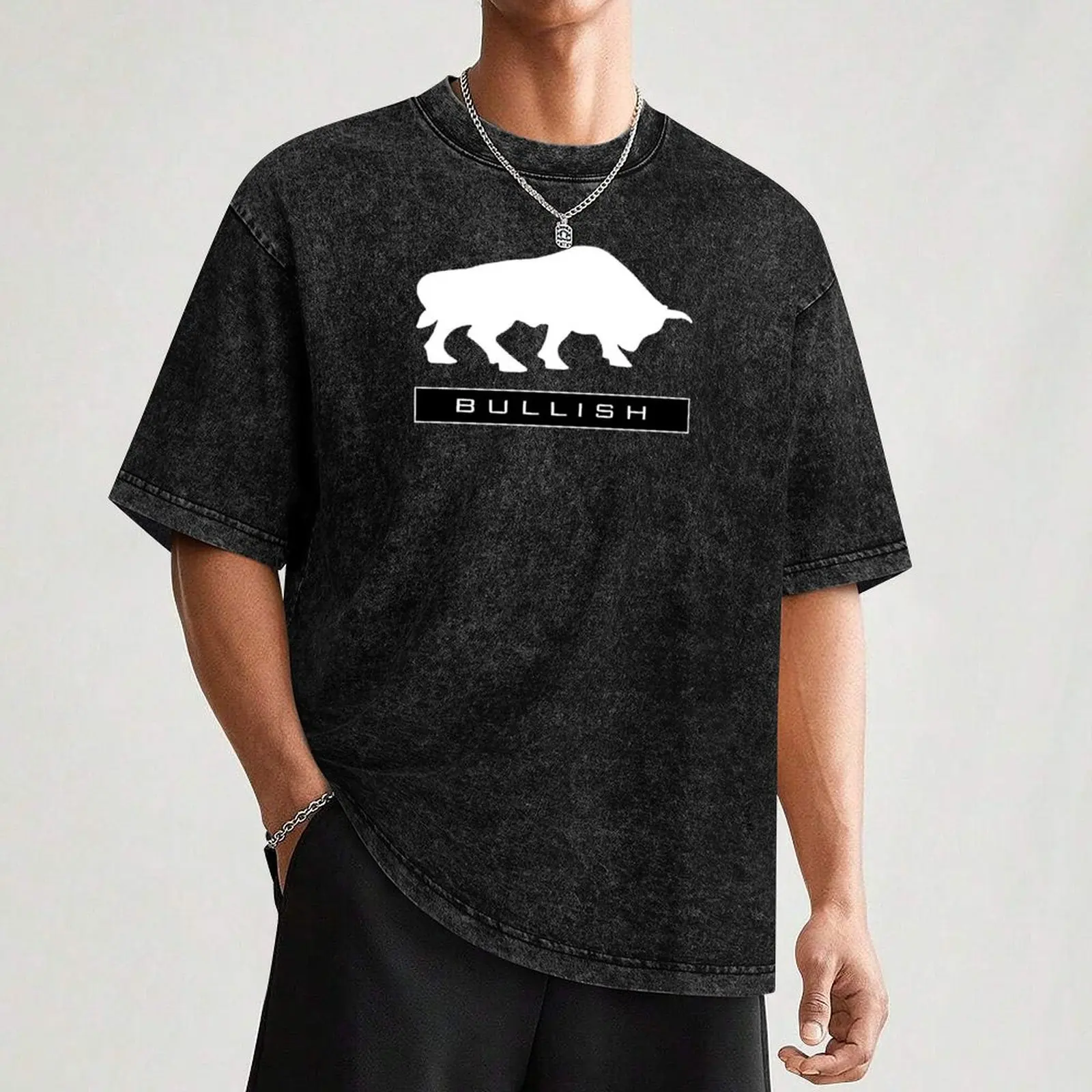Bullish T-Shirt Simple Casual Short Sleeve Tee