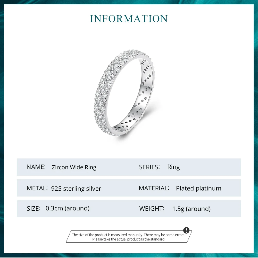 Women's 925 Silver Zircon Ring, Elegant Gift
