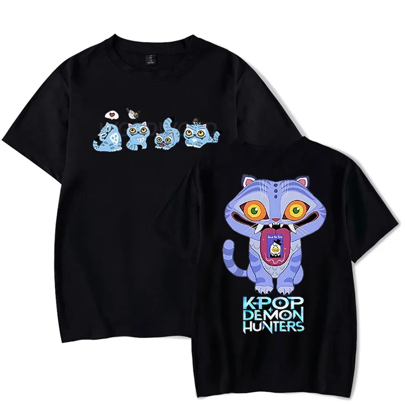 

K-pop Demon Hunters Rumi Mira Zpey 2025 Film Graphic T-Shirt Men Women Harajuku High Quality Oversized Cotton T Shirt Streetwear