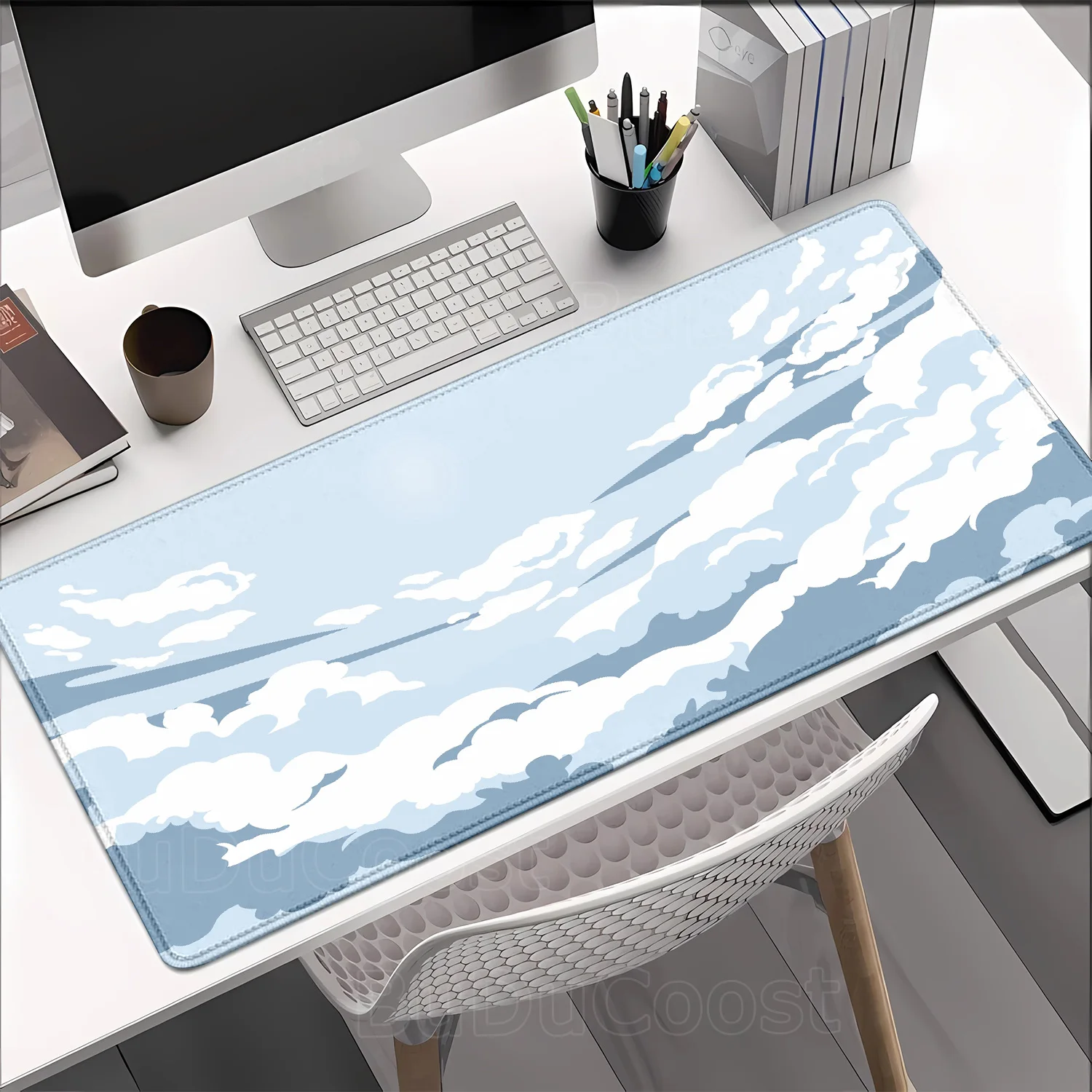 

Cloud Large Mousepad Gamer offices Mousepads Keyboard Desk Mat Landscape Pc HD Natural Rubber Company teclado Desk Mats For Gift