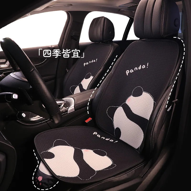 

New Cute Cartoon Car Seat Cushion Breathable Ice Silk Summer Car Seat Cover Protector Pad Mat Dust Proof Interior Accessories