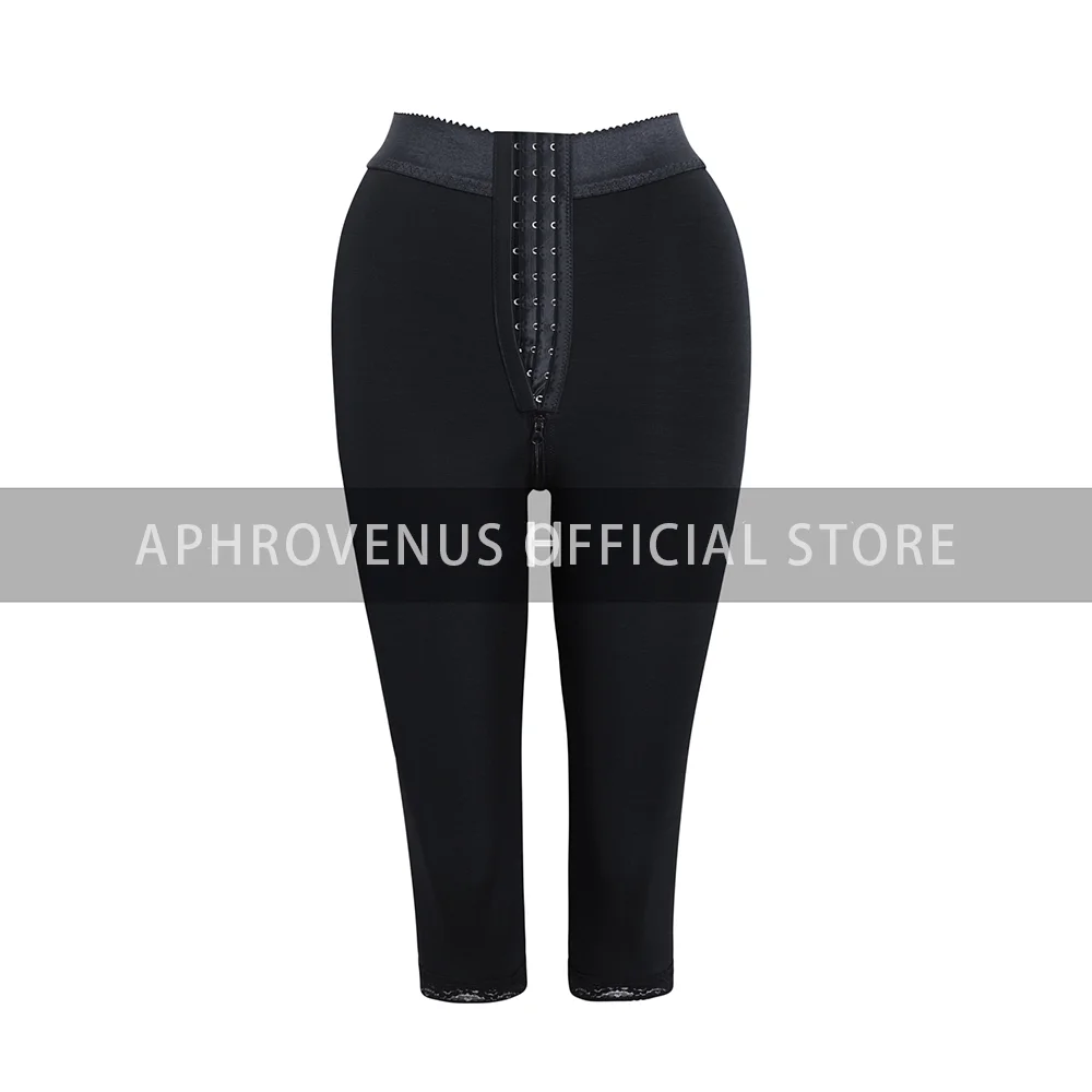 High Waisted Adjustable Front Closure 3 Hook-eyes Long Pants Slimming Body Shaper BBL Fajas Women Tummy Control Underwear