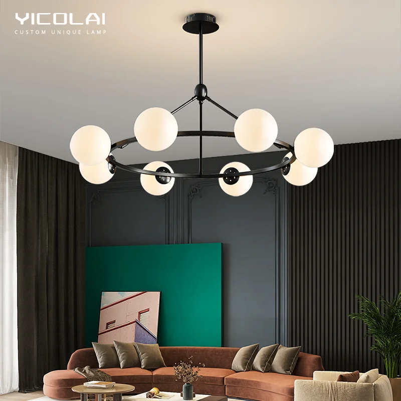

Nordic Living Room Chandelier Modern And Minimalist Ins Bedroom Dining Room Creative Personalized Luxury Light Magic Bean Light