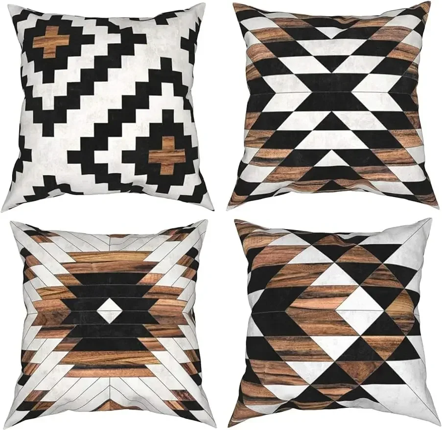 Urban tribal pattern pillowcase decoration pillowcase home and car decorative cushion cover Autumn decoration 40x40cm