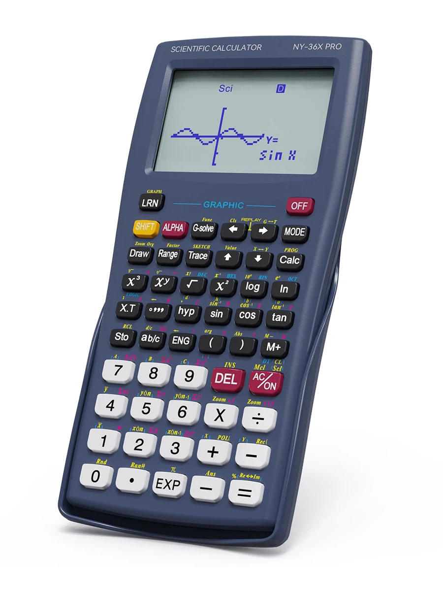 Wetenschappelijke rekenmachine met grafische functie NEWYES 36X Pro Grafische wetenschappelijke rekenmachine voor middelbare en middelbare schoolbenodigdheden Blauw