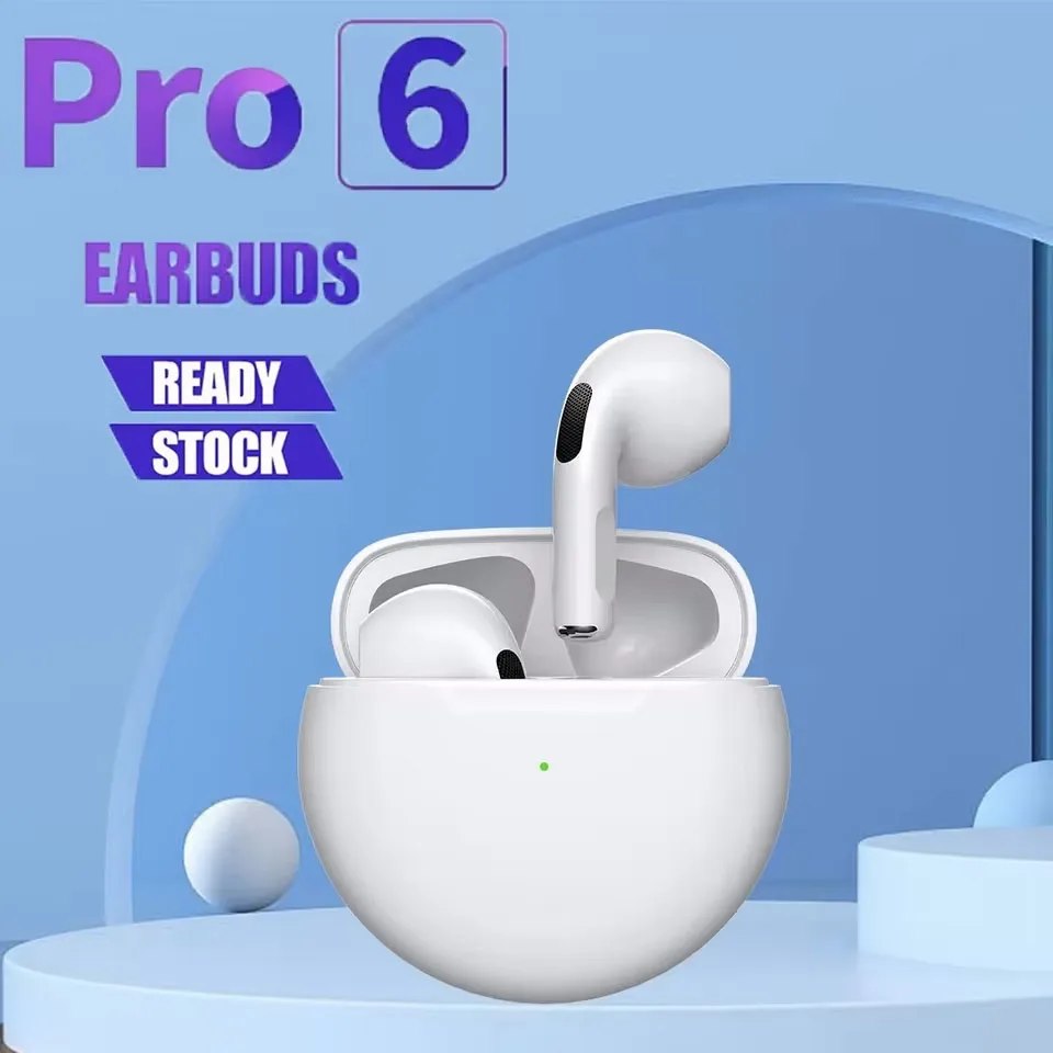 

Air Pro 6 TWS Wireless Headphones with Mic Fone Bluetooth Earphones Sport Earbuds Pro6 J6 Headset for Apple iPhone Xiaomi Huawei