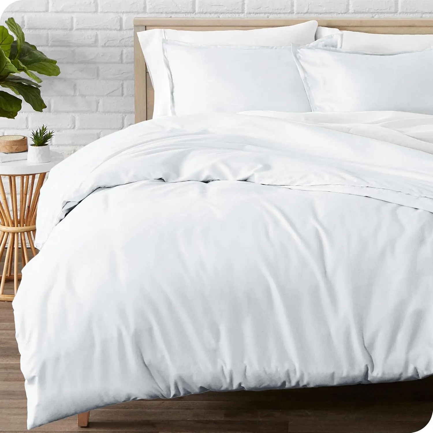 

Flannel Duvet Cover Set - Full/Queen - 100% Cotton, Velvety Soft Heavyweight Premium Flannel, Double Brushed