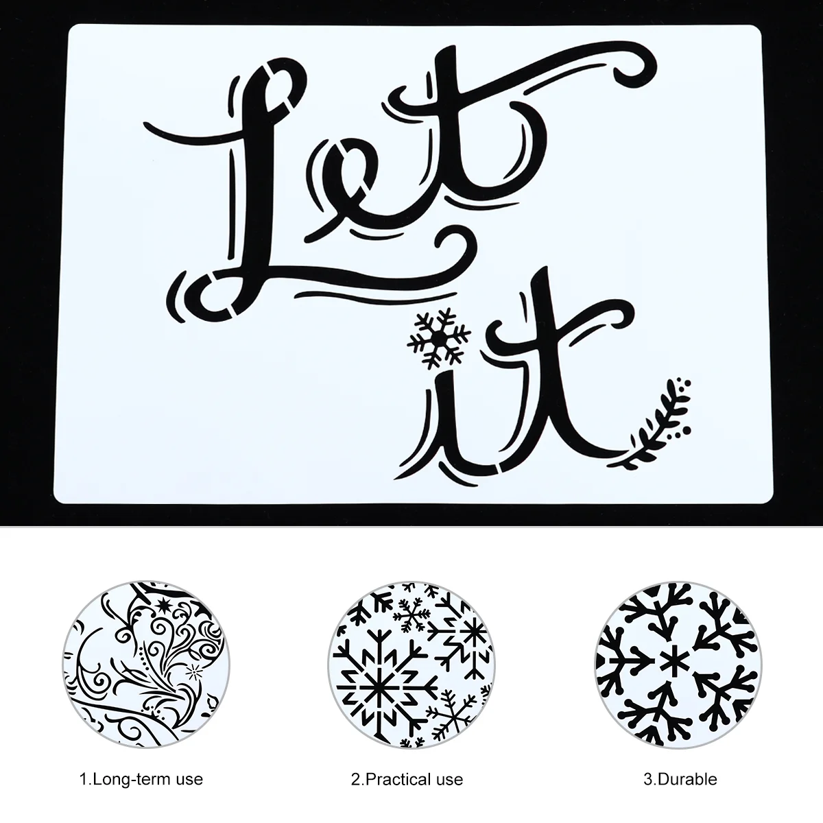 8 Pcs Snow Hollow Out Template Drawing Decor DIY Christmas Decorations Tool Snowflake